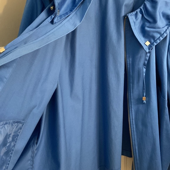 4X Catherines Cotton Jacket with Statement Collar, Front Zip, and Pockets - Picture 8 of 13